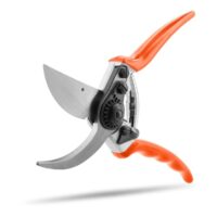 Professionelle Bypass-Schere mit scharfer Chromstahl-Klinge und ergonomischen PVC-beschichteten Griffen für präzise Schnitte bei Rosen und Stauden