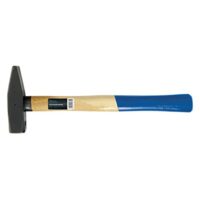 Schlosserhammer mit Stielschutz, 500g Kopfgewicht, DIN 1041, Werkzeughammer aus Hickoryholz für Metallarbeiten