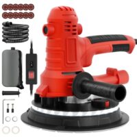 Trockenbauschleifer 800W, Wandschleifer mit 6 Geschwindigkeitsstufen, große Schleifscheibe mit Bürstenkranz und integrierter Staubabsaugung