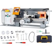 VEVOR Metalldrehmaschine 500W Drehbank für Metall, Tischdrehbank aus HT200-Gusseisen mit hoher Präzision und Vielzahl von Funktionen.
