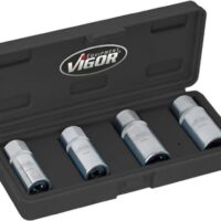 Vigor Stehbolzenausdreher-Set V6412/4, Montage und Demontage von Stehbolzen und Stehschrauben ohne Anstrengung oder Gefahr für die Finger