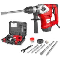 WALTER Bohr- und Meißelhammer 1500 W mit vibrationsgedämpftem Handgriff, passend für Werkzeuge nach SDS+ System, umfangreiches Zubehör inklusive