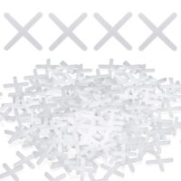 Weiß Fliesenkreuze, Kunststoff Fugenkreuze für Wand- und Bodenfliesen - 500 Stück, weiße Abstandshalter mit Kreuzform