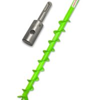 Erdbohrer mit SDS Plus Adapter für Bohrmaschine, präzise Bohrspitze und Hartmetallklingen für Gartenarbeiten, Brunnenbohrer, Baumpflanzung und mehr