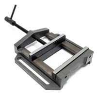 Wiltec Maschinenschraubstock 200 mm Backenbreite, hochwertiger Schraubstock für Werkstatt mit einachsiger Lagerung und Gusseisen-Konstruktion