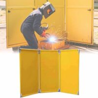 Schweißvorhang für Werkstätten und Industrieanlagen - Sichtschutzpaneel mit abnehmbarem Rahmen für optimale Schutzfunktion