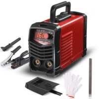 120A Mini Inverter Schweißgerät, MMA/ARC Elektroden Schweißgerät mit IGBT inverter Technologie und Synergische Steuerung für Heimwerker und Profis