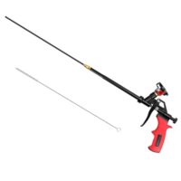 Bauschaumpistole, 1 Stück, AROMUJOY PU Schaumpistole, 63cm Erweiterte Sprühschaumpistole aus Metall, Profi-Dosierpistole mit Schalter zum Abdichten, Füllen und Abdichten, BENÖTIGT KEINE REINIGER