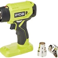 RYOBI 18 V ONE+ Akku-Heißluftgebläse R18HG-0 - Luftstrom 170l/min, Hitzegrad bis 470°, LED-Beleuchtung, mit Zwei Düsen, ohne Akku