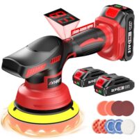 Poliermaschine für Auto mit 8 Geschwindigkeiten, Akku-Ladung und Zubehörteilen für professionelle Fahrzeugpflege