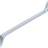 Doppel-Ringschlüssel aus Chrom-Vanadium-Stahl, tief gekröpft, für eine hohe Festigkeit und Präzision.