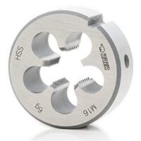 Metrisches Außengewindeschneideisen aus hochlegiertem Werkzeugstahl HSS für effizientes Schneiden von metrischen Außenprofilen mit rundem Außenaufsatz