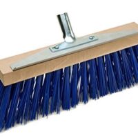 Winterbesen mit blauen Borsten und Metall-Kratzleiste, ideal für Schnee und Eis entfernen