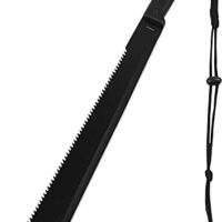 Bolo Machete Messer mit Sägerücken und Kunststoffscheide, Länge 59 cm, Klinge 45,5 cm, Farbe Nylon