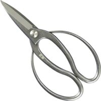 Rustfreie Bonsai-Schere mit silbernen Griff und scharfen Klingen aus Japan, 20 cm lang