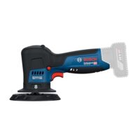 Bosch Professional 12V System Akku-Polierer GPX 12V-125 mit Baretool, montiertem Klett-Stützteller und Polier- und Scheuerschwamm