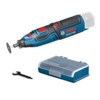 Bosch Professional 12V System Akku Rotationswerkzeug GRO 12V-35, inkl. Schlüssel, Spannzange, Trennscheibe, Zubehör Box und Einlage
