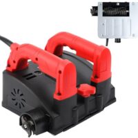 CDZHLTG Betonfräse 1200W Walzenfräse Sanierungsfräse Putzfräse - Elektrische Wandhobel Profi Betonschleifer Betonfräse Sanierungsfräse Schleifer Putzfräse Renovierungsfräse Mauerfräse mit 4000 U/min und 1-4 mm Tiefenverstellung