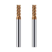 Zwei Hartmetall-Schaftfräser 5mm mit TiSiN-Gold-Beschichtung, ideal für Metalle, Holz und Kunststoff