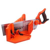 Präzises Schneiden mit dem CYTGOUPER 14 Kunststoff Gehrungslade Stuckleisten und Gehrungssäge Set - Gehrungslade für Stuckleisten, voreingestellte 90-Grad-, 45-Grad-, 22,5-Grad- und 0-Grad-Schnitte