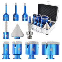 Diamant Fliesenbohrer Set 6/8/10/20/35/50/68mm - BRSCHNITT M14 Diamantbohrer Lochsäge für Fliesen Porzellan Keramik Marmor Granit Bohrungen & 10mm & 50mm Fresa Diamantata