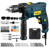 Leistungsstarker Schlagbohrer mit variabler Geschwindigkeit für Beton, Metall und Holz, 36-teiliges Zubehörset, umlaufbarer Griff