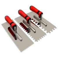 Drei Edelstahl-Zahnkellen für die Wand- und Bodenfliesenverlegung, perfekt für unterschiedliche Fliesengrößen und Mörteleinstellungen