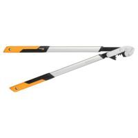 Fiskars PowerGearX Amboss-Getriebeastschere, trockenes und hartes Holz, Antihaftbeschichtet, Gehärteter Präzisionsstahl, 80 cm lang, Schwarz/Orange