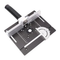 Frästisch Einlegeplatten aus Aluminiumlegierung mit klarer Skala für Oberfräsen und Router Table Insert Plate als Fräsplatte mit Gehrungslehre