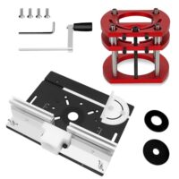 Frästisch für Oberfräse Einlegeplatte Set, robuste Oberfräsentische und Tischfräsmaschine für Kantenbeschneiden, Entgraten und Holzbearbeitung