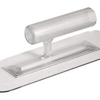 Glättkelle aus Kunststoff, transparent und venezianisch geformt, zum Auftragen von weichen Materialien wie Baumwollputz oder Plastikspachtel