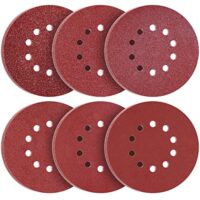 Schleifpapier-Set mit 60 Stück Schleifscheiben, Klettverschluss und unterschiedlichen Größern von 40 bis 320 für Trockenbauschleifer und Schleifen von Giraffen