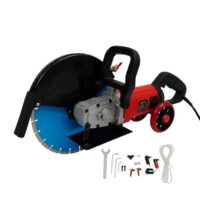 Elektrische Betonsäge mit 4000 Watt Leistung, Nass-Trocken-Schnittverfahren und Diamantblatt für effizientes Schneiden von Betonplatten