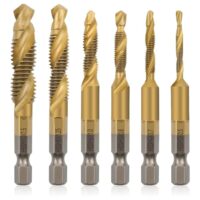 Gewindeschneider Set mit 6-teiligen HSS Gewindebohrern für Holz, Metall und Kunststoff, M3, M4, M5, M6, M8 und M10