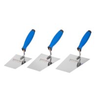 Trapezform-Kellen, Edelstahl, Rostfrei, Gummigriff, Maurerkellen, Stukkateurkellen, Glättekellen, Made in EU
