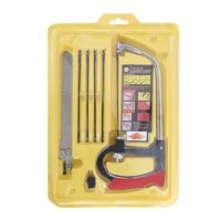 Multifunktionales Handbügeleisen für Holz, Metall, Glas und Kunststoff - HSS Stahl Sägeblätter mit Multi-Blades-Set