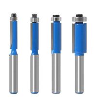 Pilang Zxxin Fräser, 1pcs Flush Trim Fräser mit Lager, Template Muster Bit, Wolframkarbid Fräser 8mm Schaft 1 für Holzbearbeitungsprojekte, langlebiges Werkzeug mit Mikrokorn-Hartmetallklinge