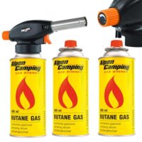 REXXER 1300 Watt Gasbrenner mit Kein Netzanschluss und Flammentemperatur 1350 Grad Celsius für Heimwerkerarbeiten, Sicherheit, Leistung und Gestanzte Kartuschen