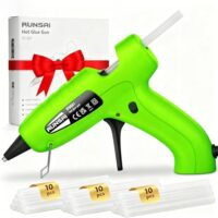 RUNSAI Heißklebepistole mit 30 Klebepistolen-Sticks, Heissklebepistole Klein Mini Schnell für DIY Handwerk Kunst Floristik Kinder Basteln -30W Klebepistolen