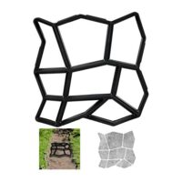 Pflastersteine streichen, Garten Trittsteine, Beton Gießform, schwarz, 8 x Pflasterform 9 Kammern, HBT: 3,5 x 35 x 35 cm