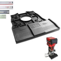 Hochwertiger Adapter für Makita/Bosch/Festool/Mafell Führungsschiene mit Einhell TP-ET 18 Li/TP-RO 18 Set