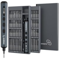 Präzisions-elektrischer Schraubendreherset, 70-teiliges Set, digitale Anzeige, 64 magnetische Bits, Mini-Elektroschraubendreher für PC und RC-Elektronik