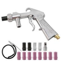 Sandstrahl-Set mit Druckluft, Sandstrahlen-Pistole, Luftkompressor und Sandstrahlpistole-Kit für eine Reinigungs- und Bearbeitungsaufgaben