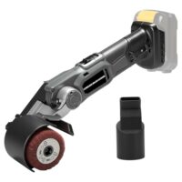 Satiniermaschine Schleifmaschine Bürstenschleif Bandschleifer für Makita 18V Batterien, 60mm Bürstenkopf, 4000 U/min, 6 Geschwindigkeitsstufen, Verstellbar 0-45°, Metall Holzoberflächenbearbeitung