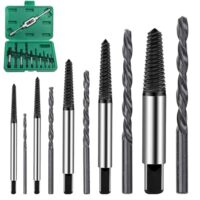Schraubenausdreher Set mit 11 Teilen, inkl. Windeisen und Bohrern für M3-M12 & 1/8'-1/2' Schrauben