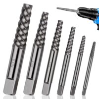 Schraubenausdreher Set Profi - 6 verschiedene Größen, hochfestem Material, ideal für das Entfernen von beschädigten Schrauben