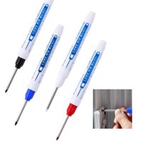 Tieflochmarker, 4 Stück Bohrlochmarker für Holz, Kunststoff, Wand und Metall. Markierungsstift für verschiedene Oberflächen.