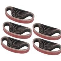 WODHMIEY 10×355mm Aluminiumoxid Schleifbänder in Mischkörnung für Holz, Metall und Kunststoff - Set mit 55 Stücken