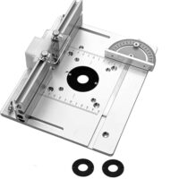 ZUSKYZU Set mit 3 Frästisch Einlegeplatten aus Aluminiumlegierung, Frästisch Einlegeplatte für Oberfräsen, Router Table Insert Plate und Silver Fräsplatte Gravur-Hilfswerkzeug