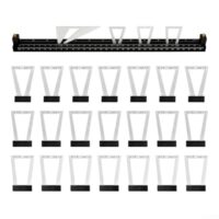 Bild eines Beweglichen Schwalbenschwanz-Markierungslineals mit 6 Schwalbenschwanzverhältnissen und Winkellehre für Holzbearbeitung, Brettspleißen und Möbelreparatur aus Aluminium.